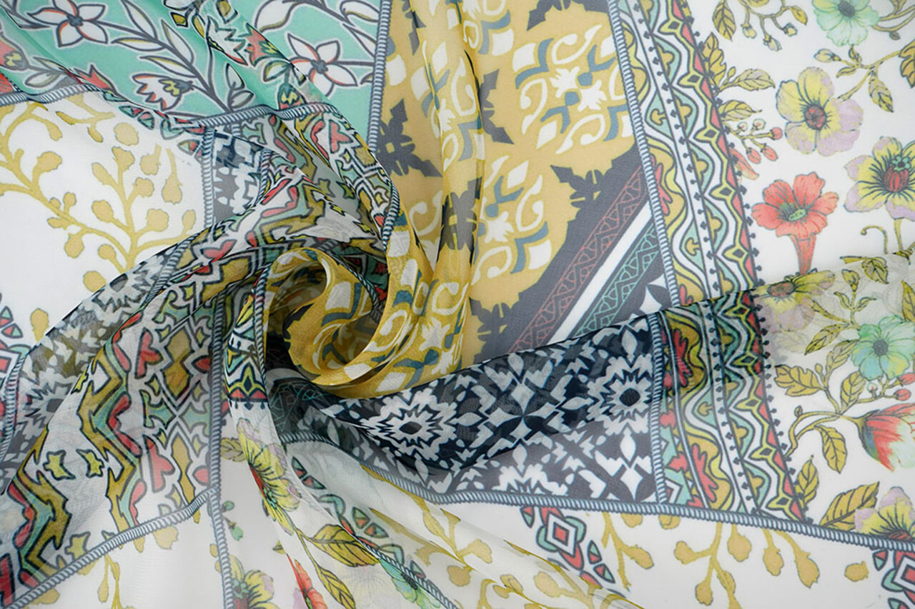 Chiffon Printed Splenda Green