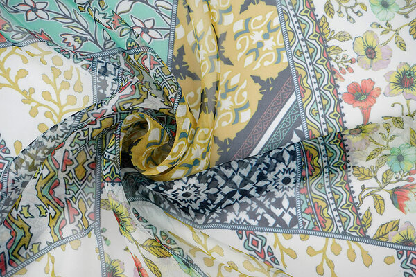 Chiffon Printed Splenda Green