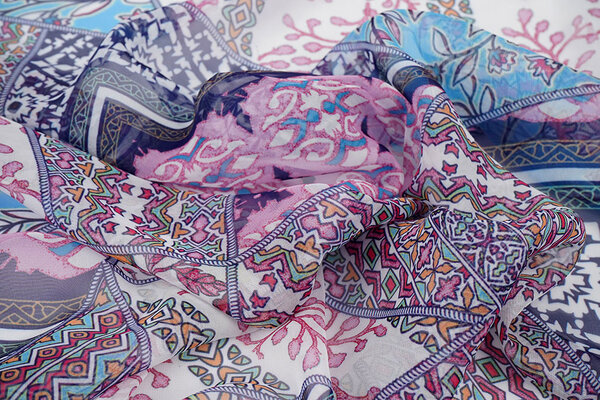 Chiffon Printed Splenda Blue Chiffon Printed Splenda Blue