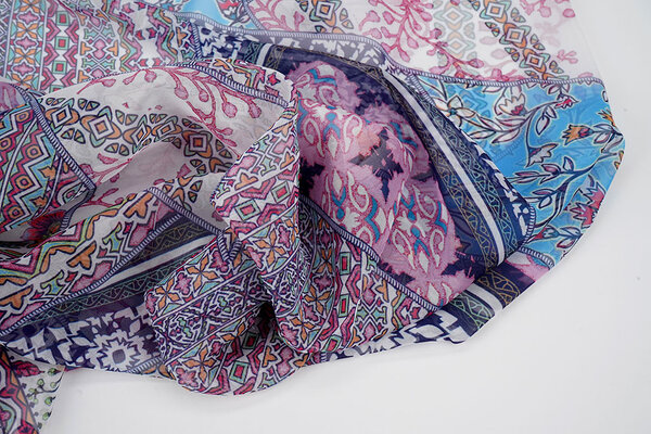 Chiffon Printed Splenda Blue Chiffon Printed Splenda Blue