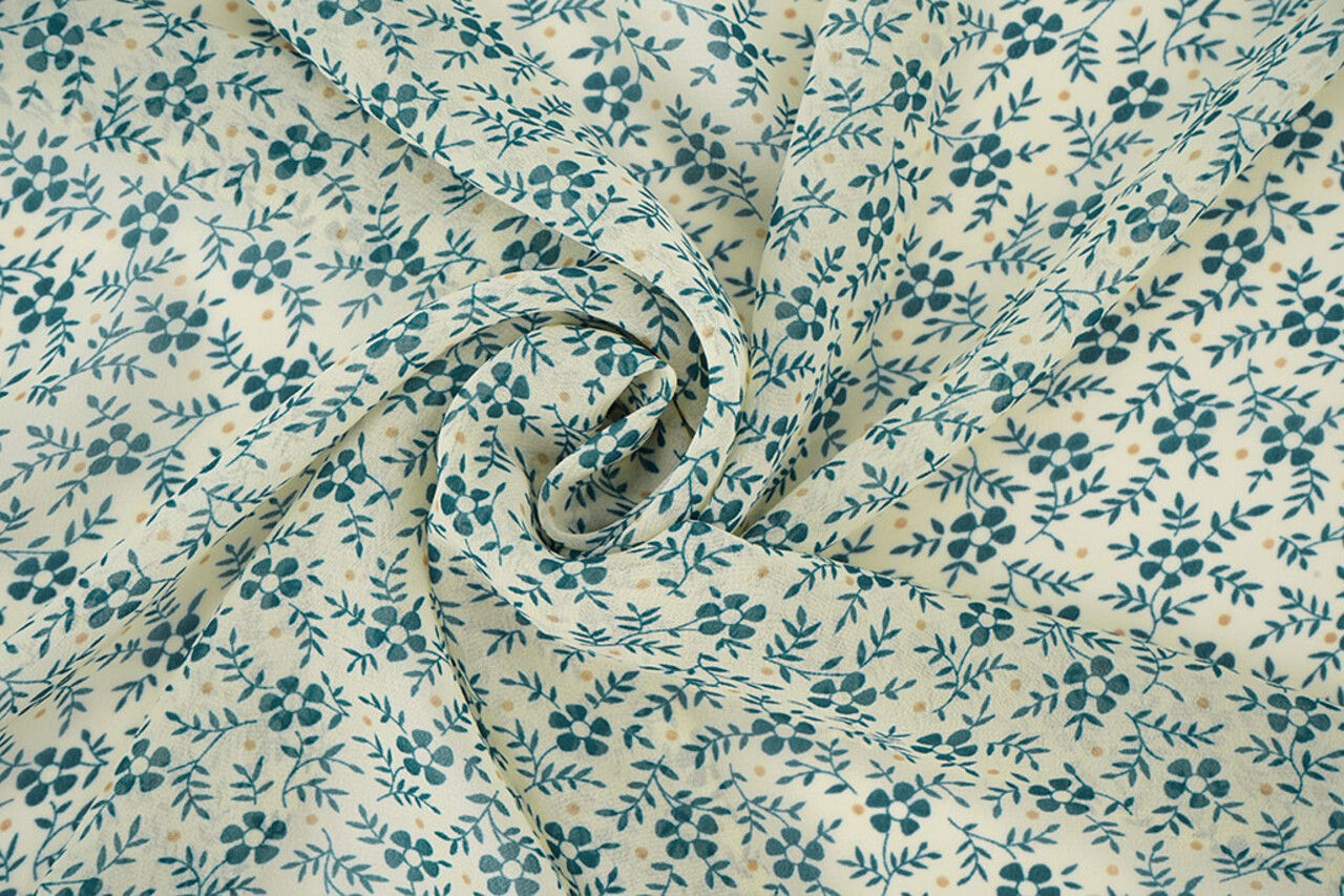 Chiffon Bedruckt Lumiessa Creme