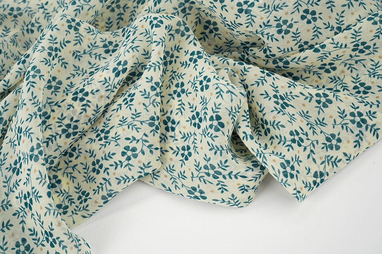 Chiffon Printed Lumiessa Creme Chiffon Printed Lumiessa Creme