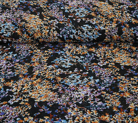 Chifón Estampado Aurelisse Negro