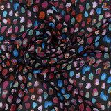 Chifón Estampado Alunora Negro Chifón Estampado Alunora Negro