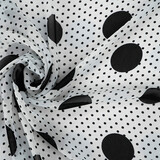 Chiffon Kleine und Große Punkte Off-White