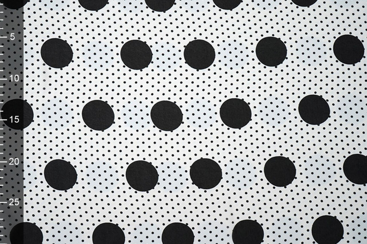 Chiffon Piccole e Grande Pois Bianco Sporco Chiffon Piccole e Grande Pois Bianco Sporco