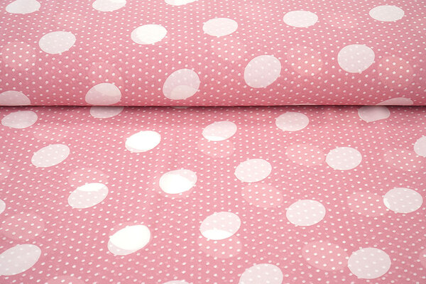 Mousseline Petit en Grand Pois Rose Mousseline Petit en Grand Pois Rose