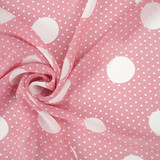 Chiffon Small and Large Dots Pink Chiffon Small and Large Dots Pink