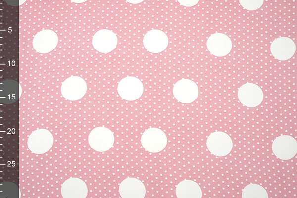 Chiffon Kleine en Grote Stippen Roze Chiffon Kleine en Grote Stippen Roze