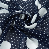Chiffon Small and Large Dots Navy