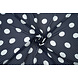 Chiffon Piccole e Grande Pois Blu Navy Chiffon Piccole e Grande Pois Blu Navy