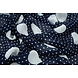 Mousseline Petit en Grand Pois Marine