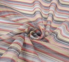 Chiffon Stampato Piccole Zigzag Multicolore 1 Chiffon Stampato Piccole Zigzag Multicolore 1