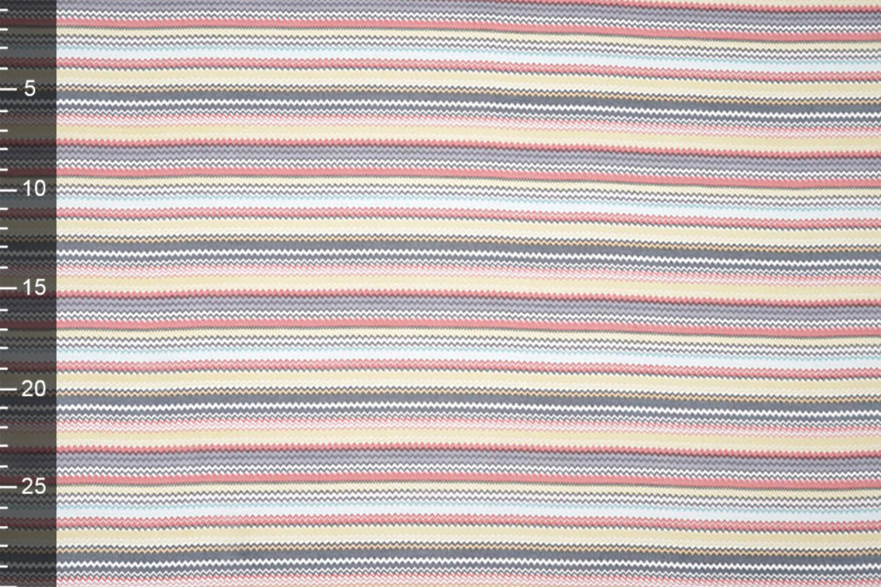 Chiffon Stampato Piccole Zigzag Multicolore 1 Chiffon Stampato Piccole Zigzag Multicolore 1