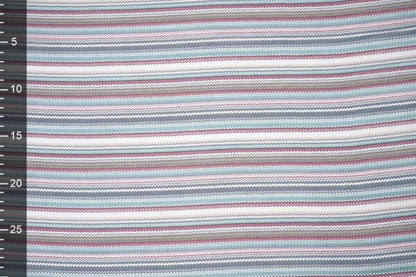 Mousseline Imprimé Petit Zigzag Multicolore 2