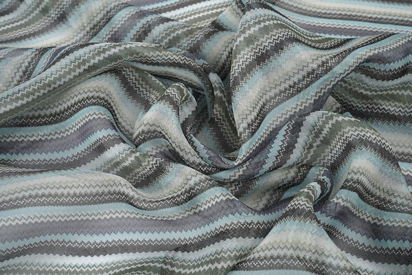 Chiffon Stampato Piccole Zigzag Multicolore 3 Chiffon Stampato Piccole Zigzag Multicolore 3