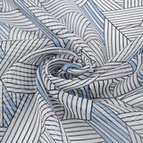 Chifón Estampado Abstractas Líneas Multi 1 Chifón Estampado Abstractas Líneas Multi 1
