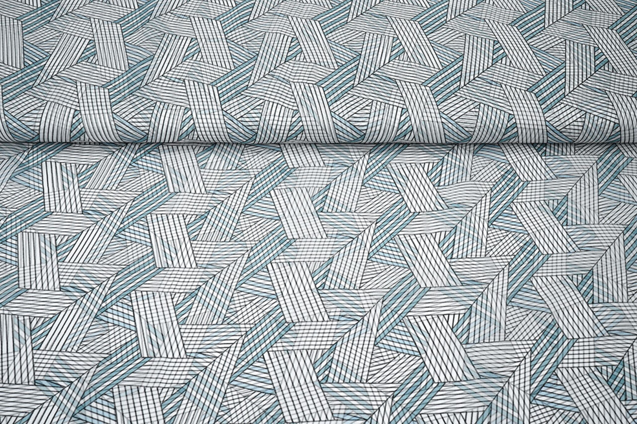 Chiffon Bedrukt Abstracte Lijnen Multi 2