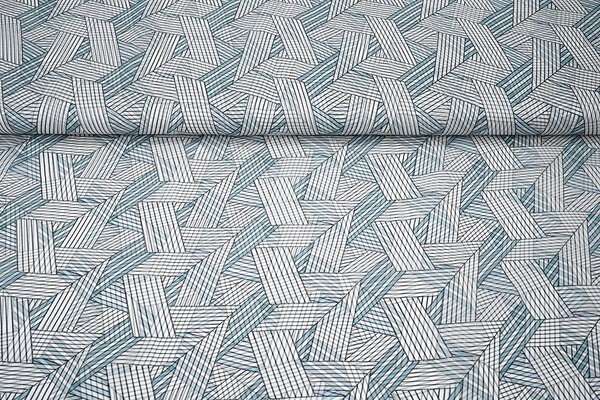 Chiffon Bedrukt Abstracte Lijnen Multi 2