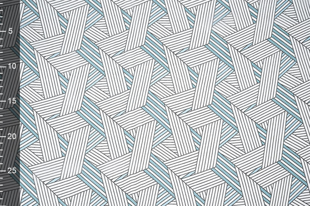 Chiffon Bedrukt Abstracte Lijnen Multi 2