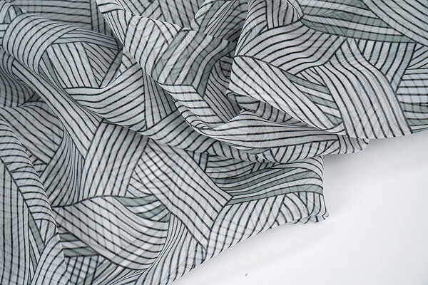 Chifón Estampado Abstractas Líneas Multi 3 Chifón Estampado Abstractas Líneas Multi 3