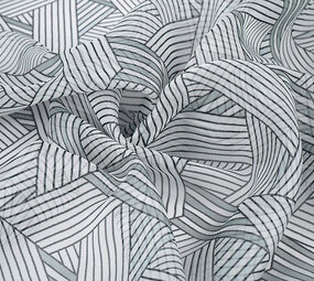 Chiffon Stampato Astratto Lijnen Multicolore 3 Chiffon Stampato Astratto Lijnen Multicolore 3
