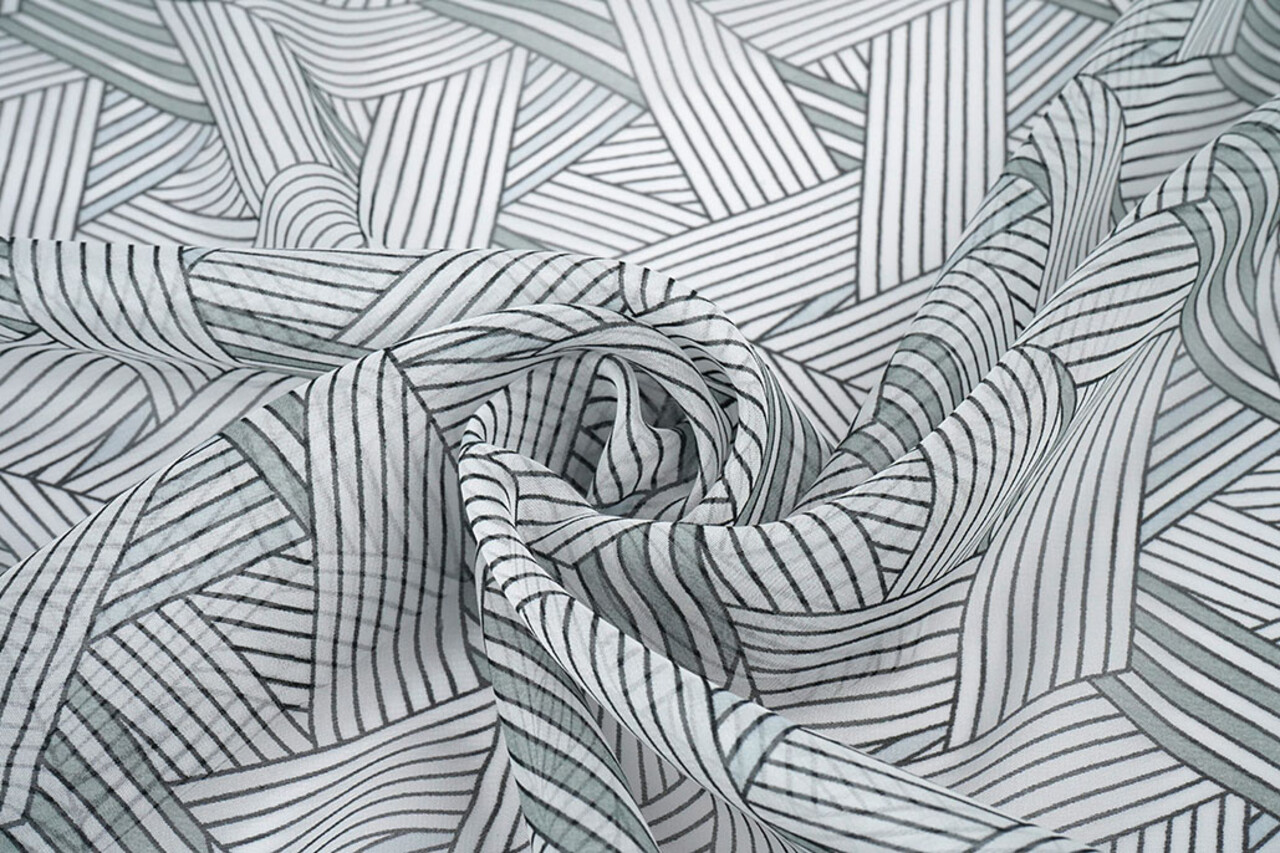 Chiffon Printed Abstract Lines Multi 3 Chiffon Printed Abstract Lines Multi 3