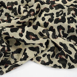 Chiffon Bedrukt Panter Beige Chiffon Bedrukt Panter Beige