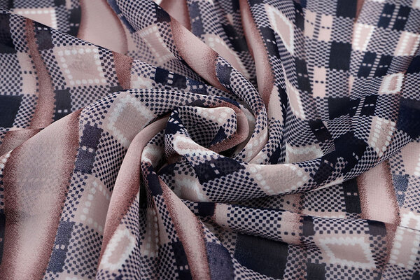 Chiffon Printed Bari Pink Navy Chiffon Printed Bari Pink Navy