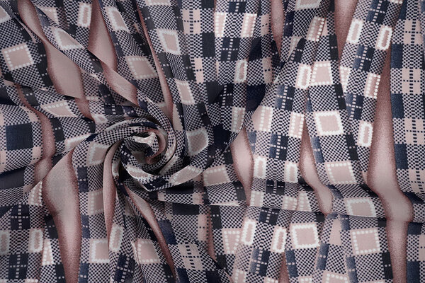 Chiffon Printed Bari Pink Navy Chiffon Printed Bari Pink Navy