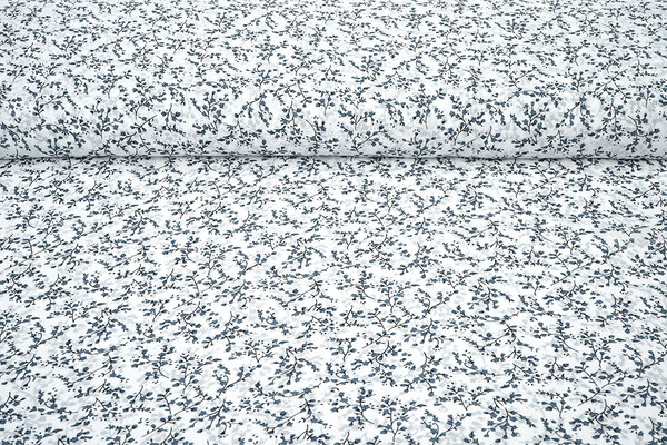 Chiffon Stampato Bloesem Tak Bianco Sporco