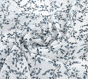 Chiffon Printed Blossom Branch Off-White Chiffon Printed Blossom Branch Off-White