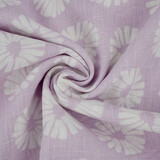 Oeko-Tex®  Gewassen Linnen Bloemen Licht Lila Oeko-Tex®  Gewassen Linnen Bloemen Licht Lila
