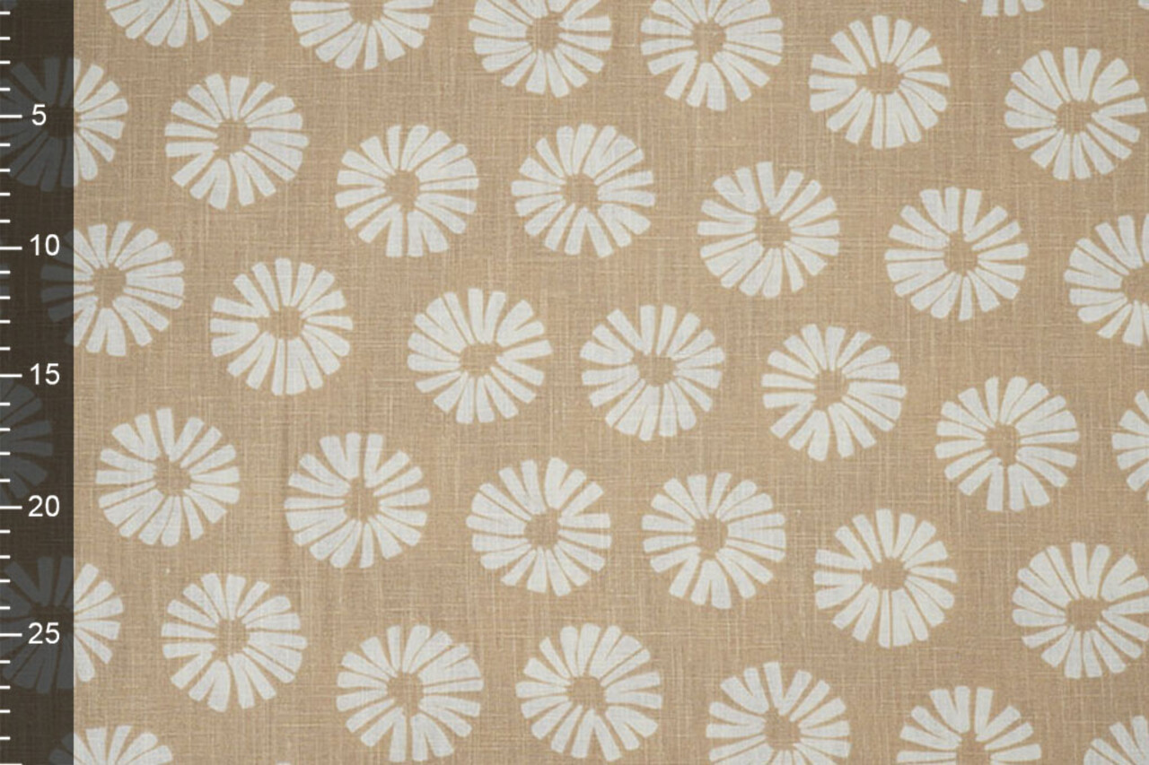 Oeko-Tex® Washed Linen Flowers Sand Oeko-Tex® Washed Linen Flowers Sand
