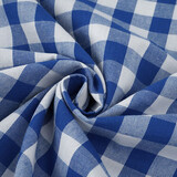Gingham Check 16 mm Cobalt Blue