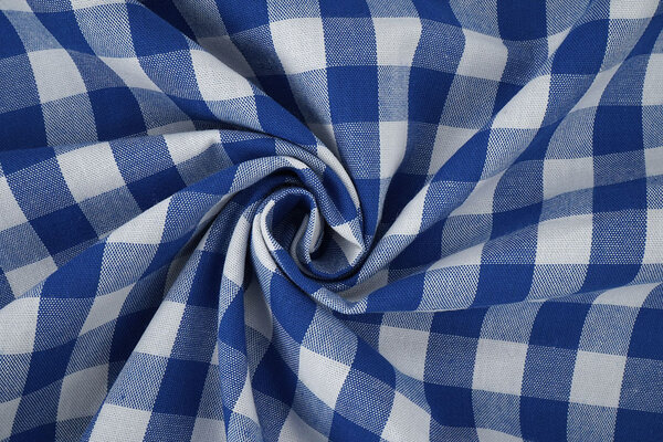 Gingham Check 16 mm Cobalt Blue