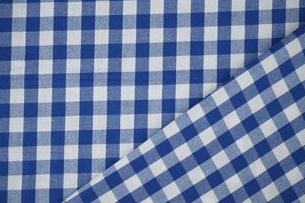 Gingham Check 16 mm Cobalt Blue