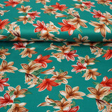 Satén Elástico Estampado Flores Sarah