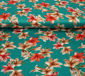 Stretch Satijn Bedrukt Bloemen Sarah Stretch Satijn Bedrukt Bloemen Sarah
