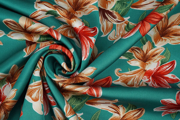 Stretch Satin Imprimé Fleurs Sarah Stretch Satin Imprimé Fleurs Sarah