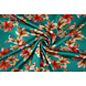 Stretch Raso Stampato Fiori Sarah