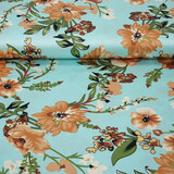 Satén Elástico Estampado Flores Emily