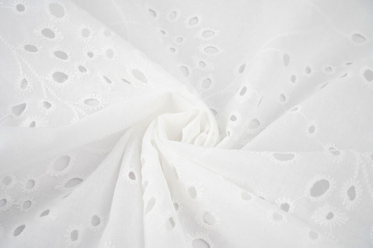 Broderie Anglaise Coton Ena Crème