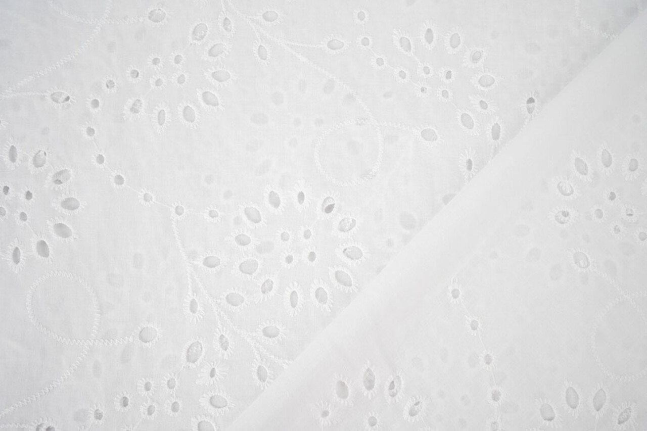 Broderie Katoen Ena Creme