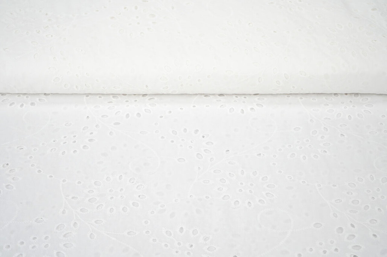 Broderie Katoen Ena Creme