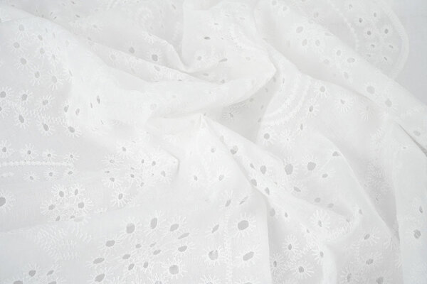 Broderie Katoen Nori Creme