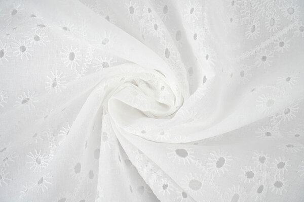 Broderie Katoen Nori Creme