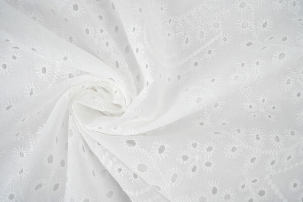 Stickerei Baumwolle Nori Creme