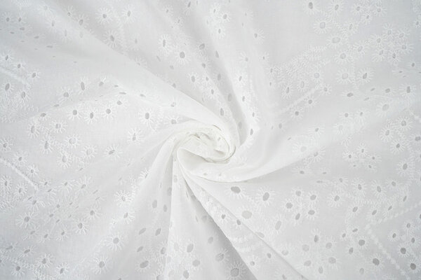 Broderie Katoen Nori Creme