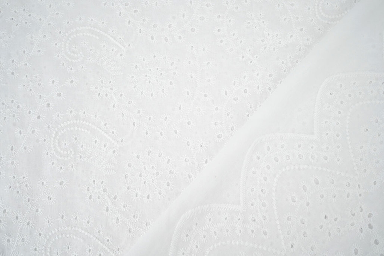 Broderie Katoen Nori Creme